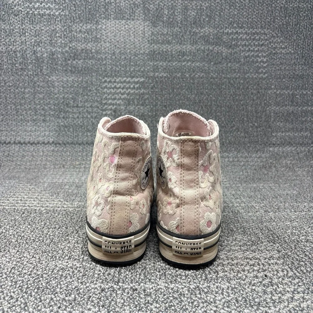 Converse Chuck Taylor All Star Kids Size 6 Pink Floral Chenille High Top A06324C